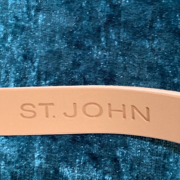 St. John tan skinny leather belt main image 5